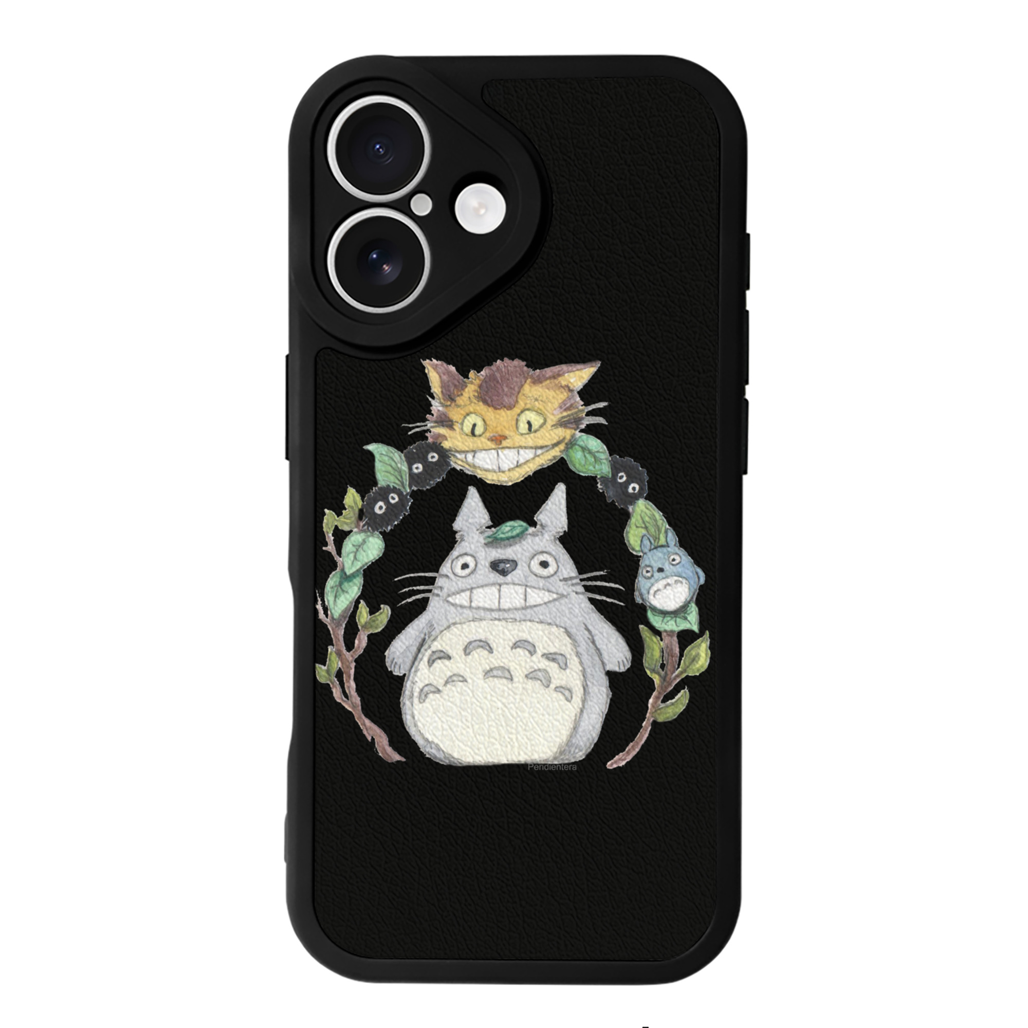 （画像用） となりのトトロ 草壁メイ 草壁サツキ My Neighbor Totoro Satsuki Kusakabe Mei Kusakabe 【iPhone 16シリーズ対応】シリコンスマホケース（レザー調） 材質：シリコン
